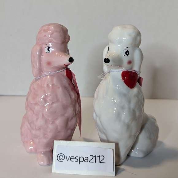 Target Spritz Valentine Poodle Set Pink & White Ceramic Dog Figure - Picture 2 of 9